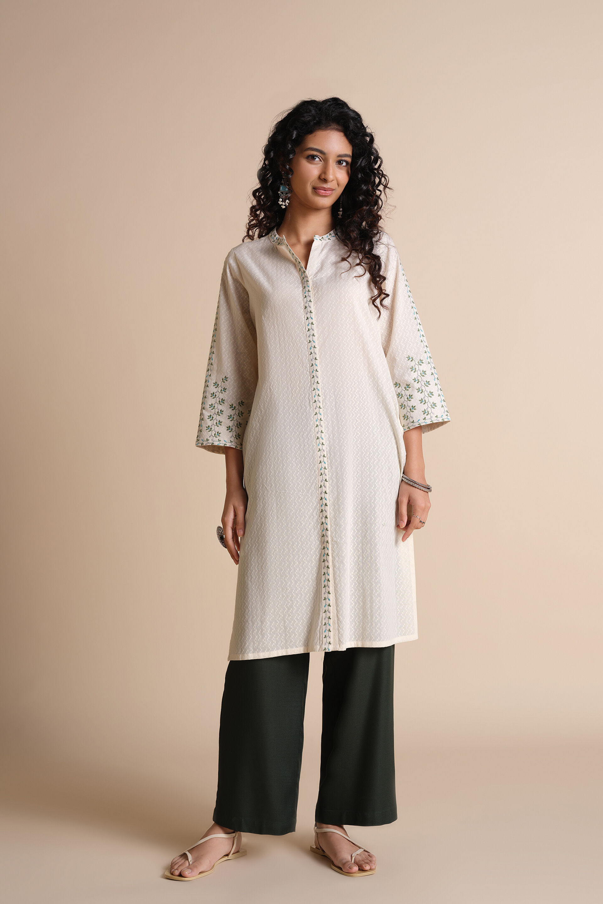 Roohani Kurta, Off White, image 4
